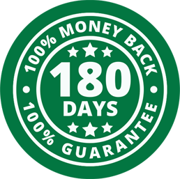 SomaLeaf 180-Day Full Money-Back Guarantee Official Badge